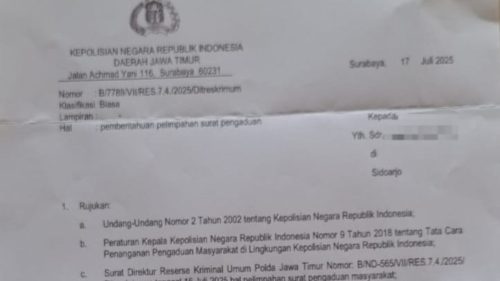 Kades Trosobo Taman Nonaktif Dilaporkan Warga, Diduga Serobot Tanah Desa dan Libatkan Oknum DPRD Sidoarjo dalam Gratifikasi